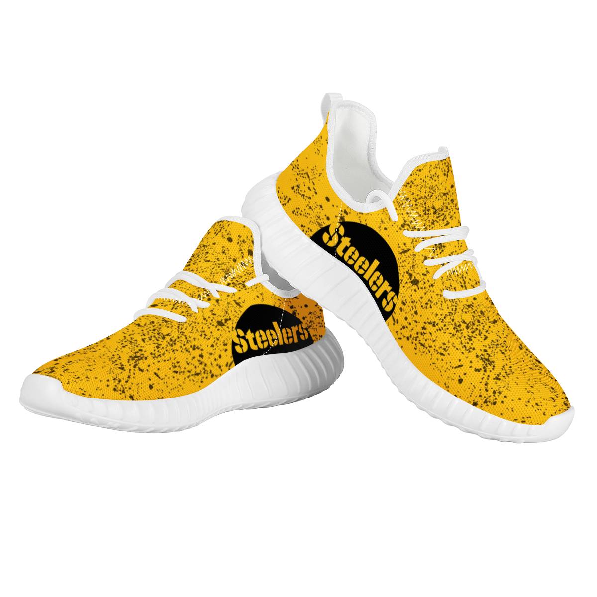 Women's Pittsburgh Steelers Mesh Knit Sneakers/Shoes 002